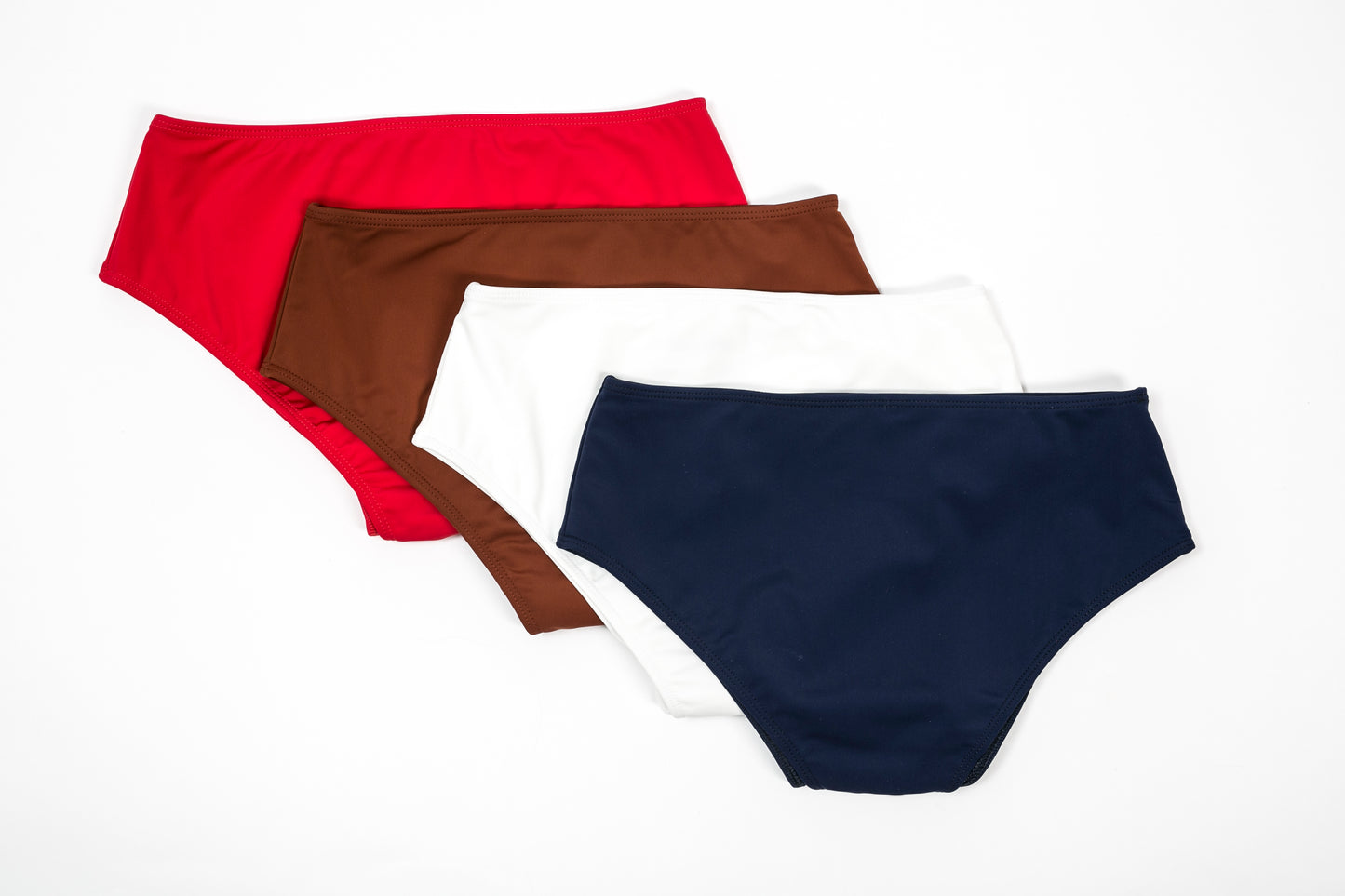 a collection of bathing suit bottoms